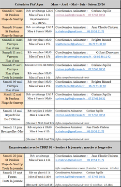 Pict&rsquo;aqua Calendrier 2026
